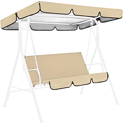 Generic - Ensemble de rechange pour balancelle de jardin 3 places et coussins | Auvent de balancelle d'extérieur durable pour meubles de jardin