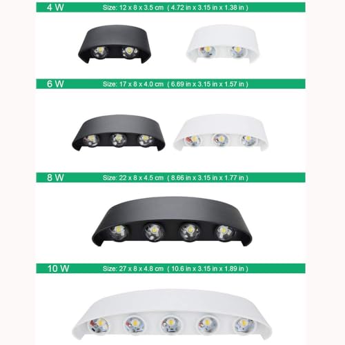 Lámpara de pared baño e iluminación interior aplique impermeable IP65 8W 4