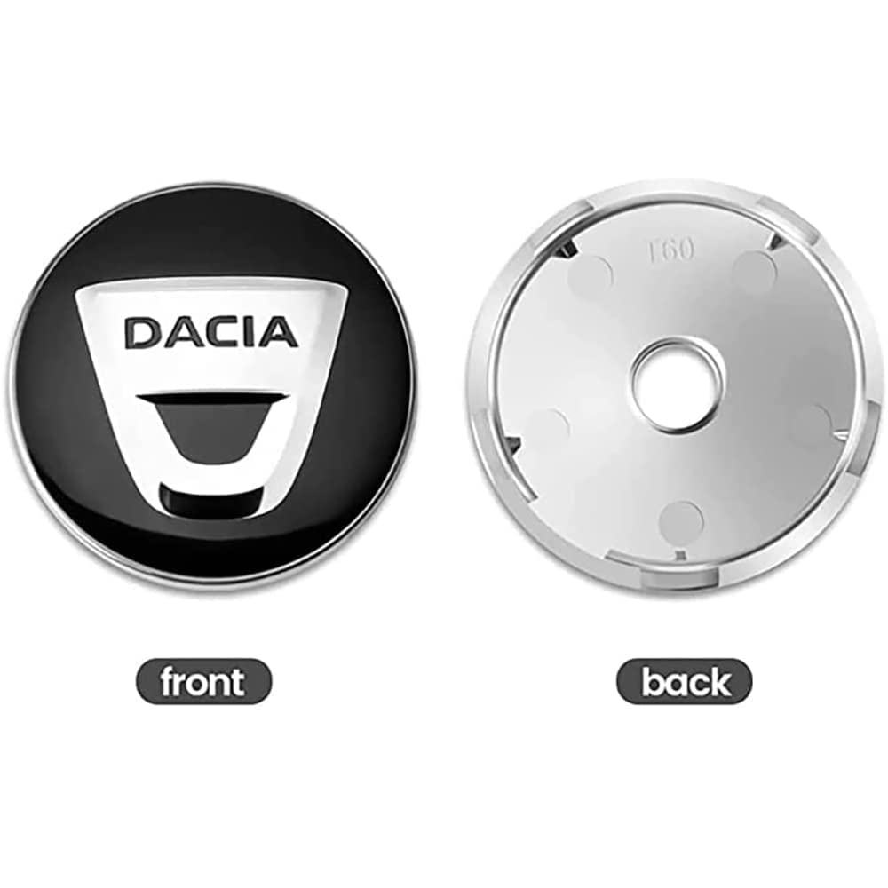 Coprimozzi Auto, Per Dacia Duster Logan Sandero Stepway Lodgy Mcv 2 Dokker, 60mm, Accessori per la Decorazione Esterna Dell'auto,B