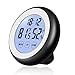 Price comparison product image MOHOO Indoor Thermometer Hygrometer Upgrade Thermometer Humidity Meter, Latest Digital Thermo-hygrometer Stylish Backlit Display With Time&Alarm Function and with Magnet for Wall Placed