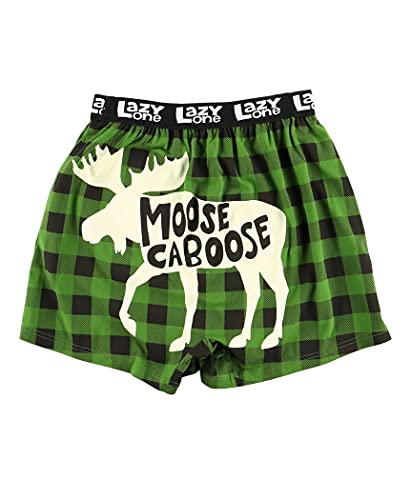 Lazy One Funny Animal Boxers, Novelty Boxer Shorts, Humorous Underwear, Gag Gifts for Men, Bear Themed Boxers