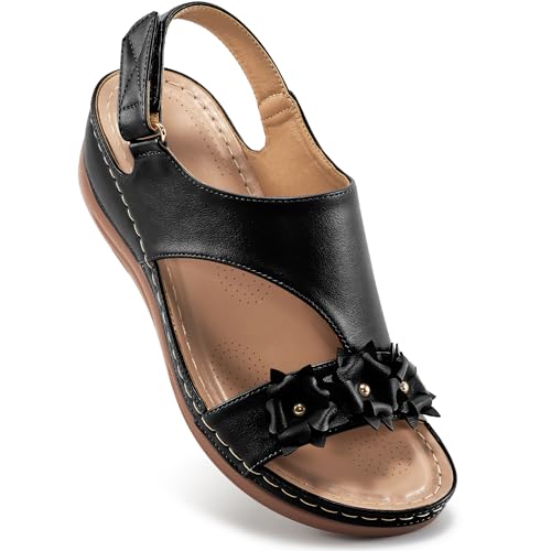 Dressy Sandals for Women Outdoor: Comfortable Summer 2025 Fashion Flat Sandals - Casual Dress Shoes for Walking