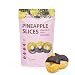 Premium All Natural Real Rich Dark Chocolate Dipped Tropical Pineapple Dried Fruit Slices 7oz Non GMO, No Added Colors Healthy Snacks Resealable Bag (1-Pack)