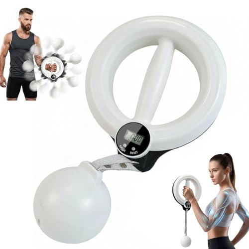 Ejercitador de brazo digital contra la flacidez con aro infinito para hombros y fuerza