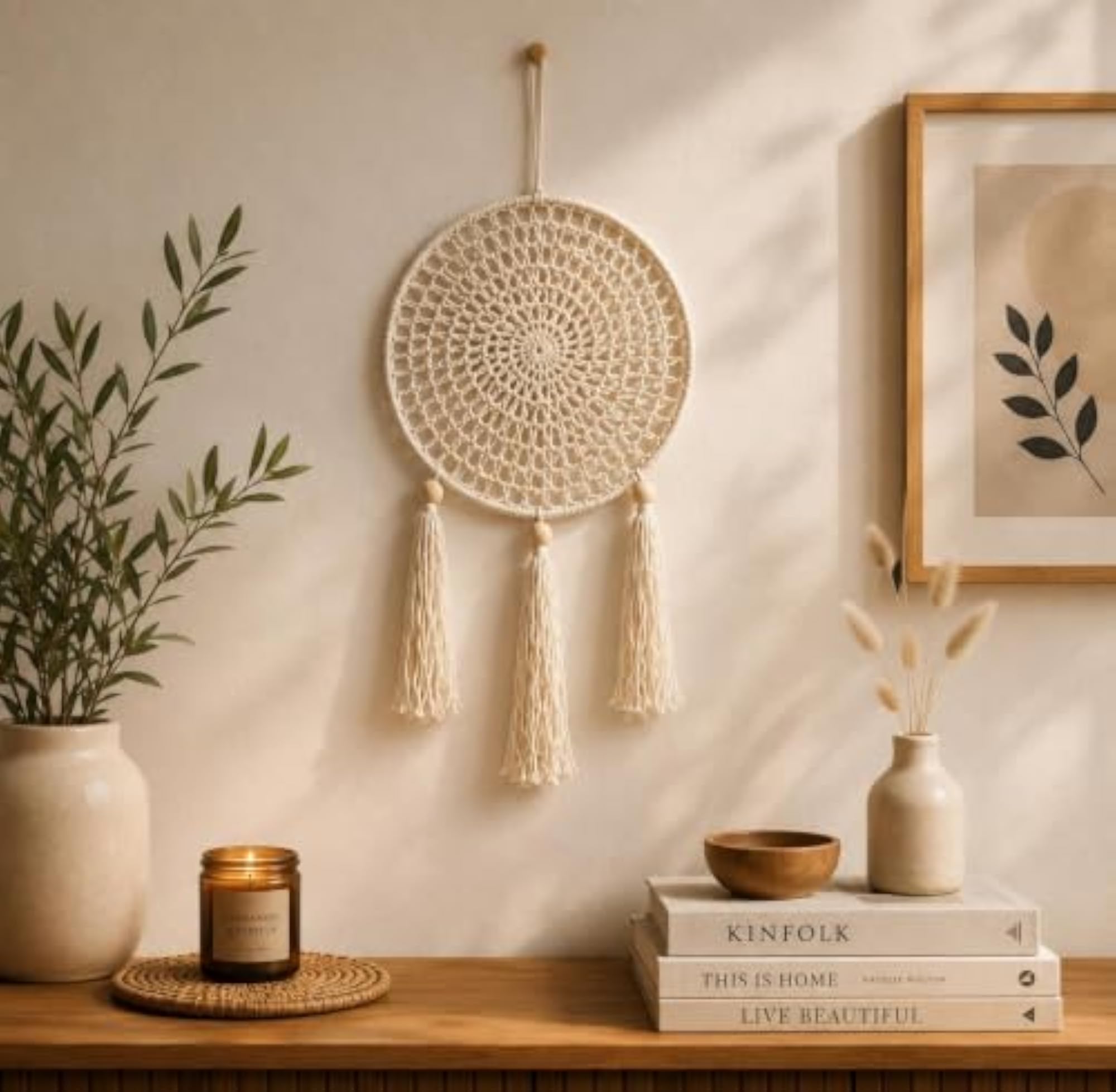 Macrame Dream Catcher Wall Hanging