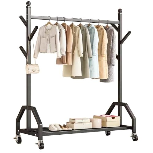 Perchero de metal y soporte de almacenamiento