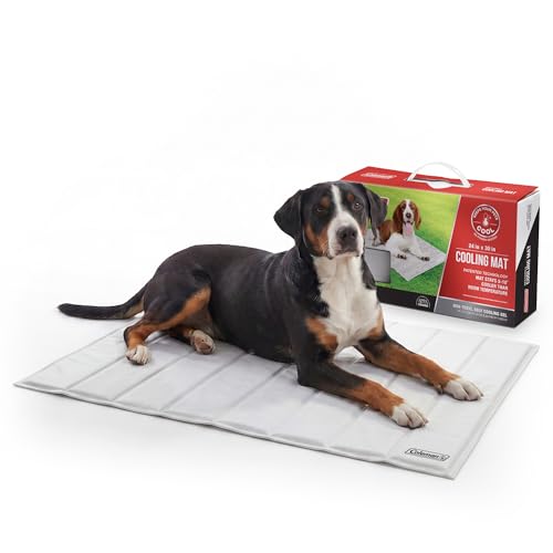 Coleman Patented Self Cooling Pet Mat 24 x 30 Inches, Cooling Pad for Dogs & Cats, Pressure Activated Gel Mat, No Refrigeration Needed, Dog Cooling Bed for Crate, Kennel, Floor & Travel