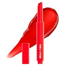 aboutface Cherry Pick Lip Color Butter High-Shine, Hydrating Lip Balm with Pomegranate Flower Extract & Cherry Butter Vegan, Cruelty-Free, Clean Beauty 0.06 oz Orange Daze Red Orange
