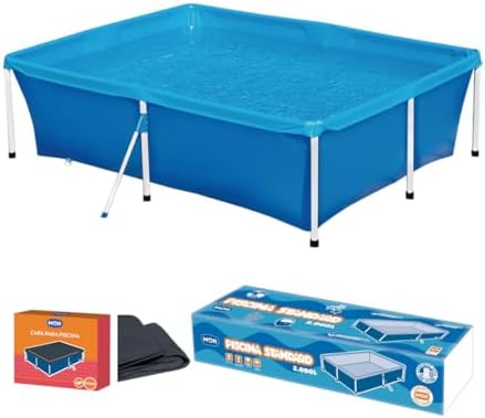 Kit Piscina MOR Premium 2000L com Capa de Proteção Retangular