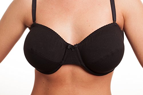 Hillblake by Dipti Strapless Multiway Crossover Halterneck Underwired Bra 34 36 38 40 42 B C D DD (36DD, Black) - 4