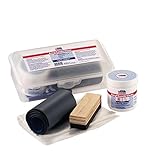 Poliertuch und Schwamm Pflegeset, Zur Reinigung und Entfernung von leichten Kratzern, Acryl-Badewannen, Acryl-Brausewannen, Set bestehend aus: Polierpaste 150g, Schleifpapier, Poliertuch, Schwamm