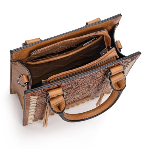 Wrangler Embossed Cross body Purse for Women Top Handle Handbags and Western Mini Tote4