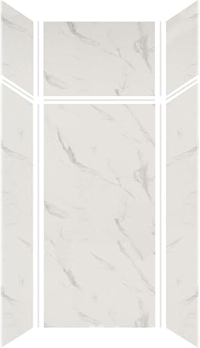 Miniatura 38 de Transolid EWKX603296-31 Expressions - Kit de pared de ducha de 6 paneles con extensión, 32 pulgadas de largo x 60 pulgadas de ancho x 96 pulgadas