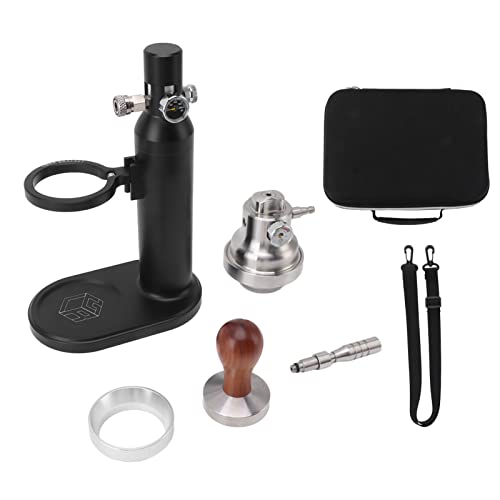 Tragbare Camping Kaffeemaschine Edelstahl Mini Manuelle Pneumatische Kaffeemaschine mit Kammer, Manometer CNC Kochkopf