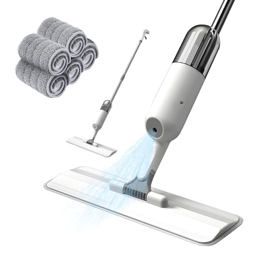 Recopilación de Trapeador de Microfibra favoritos de las personas. 48 AEGTVA Mopa de Microfibra, Trapeador Microfibra en Seco y Húmedo con 350ML Atomizador y 5 Almohadillas Lavables para Baldosas, para Baldosas, Laminado, Suelos de Madera