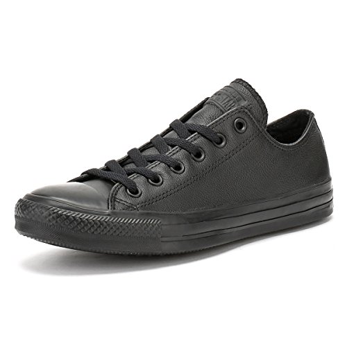 Converse All Star Leather Ox Unisex Trainers Black Black - 5.5 UK