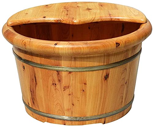 Baño de pies en madera con tapa para aliviar fatiga