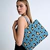 2pcs Leopard Print Tote Bag with Keyring Set, Tote Bags for Women with Leopards Prints Keyring, Leopard Print Gifts for Womens, Tote Bag with Zip for Work Travel Shopping #1