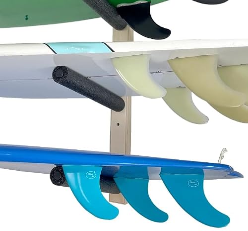 Surfboard, Wakeboard, Kiteboard Wall Rack Mount - Holds 4 Boards - Thumbnail 2
