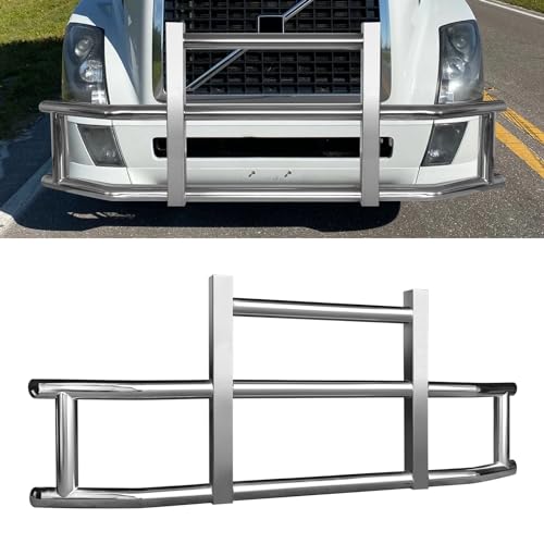 Stainless Steel Deer Guard Bumper for Volvo VN/VNL 2004-2017 with Brackets