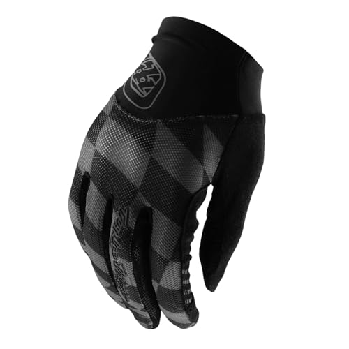 Troy Lee Designs Womens Ace 2.0 Glove (2025) for Mountain Bicycle Biking MTB, Twisted Checkers Black, Small