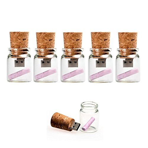Anloter5 Pack Drifting bottle USB2.0 Flash Drive Memory (16GB/2.0)