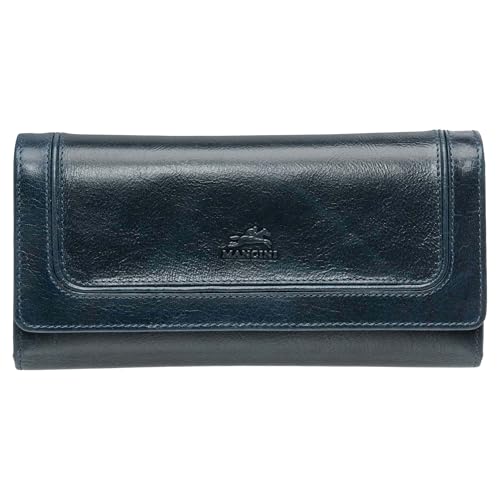 Mancini South Beach RFID Secure Trifold Wallet, Blue, Blue, One_Size