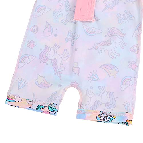 Xiaofeiguo Baby Girls Swimsuit One Piece Long Sleeve Rash Guard Shirts Quick-Dry Bathing Suit 2-3Years Pink #TOP4