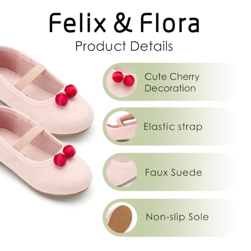 Image of Felix & Flora Toddler Flower Girl Dress Shoes - Girl Ballet Flats Party School Shoes Wedding