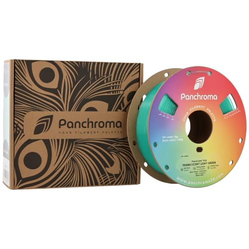 Image of Polymaker Panchroma Translucent PLA Filament 1.75mm, 1kg, Light Green | Neatly Wound, Semi Transparent PLA, Easy Print & Smooth Feeding, Compatible with Bambu Lab & Most 3D Printers