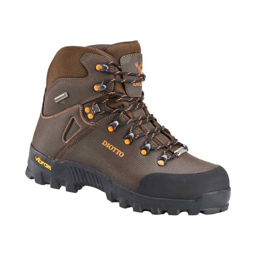 DIOTTO Botas de Caza y Trekking Nature, Piel Natural, Membrana Windtex®, Suela Vibram (Marrón, Sistema tallas calzado EU, Adulto, Números, mediano, 42)