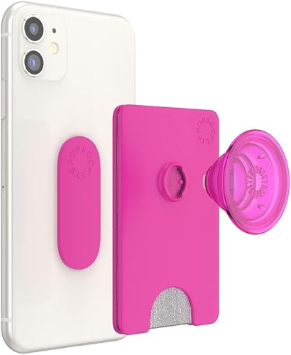 Miniatura 6 de PopSockets Cartera para teléfono con agarre expansible para teléfono, tarjetero para teléfono, color magenta