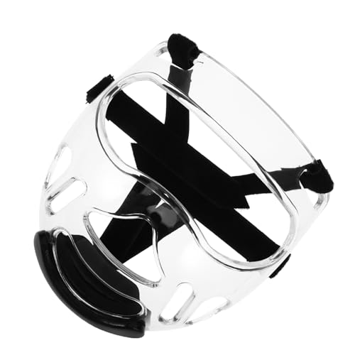 SUPVOX Casco a Prueba De Golpes Casco De Lucha Libre Casco Facial Facial De Combate Equipo De La Cabeza De Lucha Libre Juvenil Plastico Templado Transparent