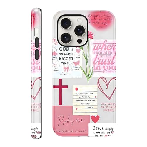 Coque iPhone 15 Pro esthétique rouge avec collage de qualité supérieure