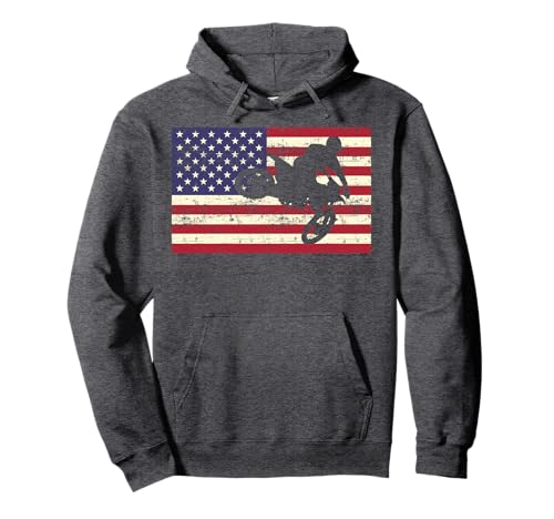 Dirt Bike American Flag Hoodie | Motocross Enduro Hoodie Pullover Hoodie