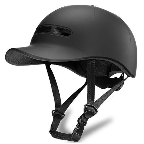 Casco de ciclismo ligero para adultos negro con diseño integrado unisex talla M