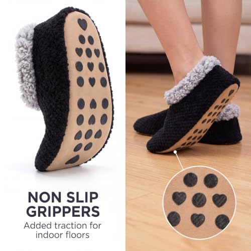 Image of Cozylook Fuzzy Slippers for Women Indoor Soft Sole Slipper Socks
