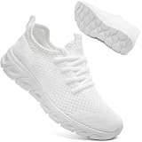 YYIDHNL Womens Shoes Tennis Running Sneakers Lightweight Slip on Walking Gym Workout Athletic Sport Shoes White Size Women 8