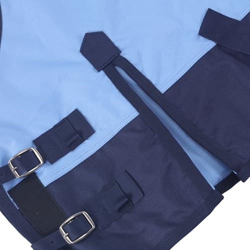 Image of LEAFOREST 1200 Denier Waterproof Mini Shetland Rug Pony Rug Foal Rug Turnout Rug (no Filling) Blue Navy 36IN | Windproof Turnout Sheet for Miniature Horses, Foals, Yearlings, Donkeys. Ideal for Stable, Paddock Blue Navy 36IN