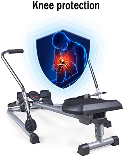 Image of Indoor Foldable Rowing Machine Adjustable Resistance with LCD Monitor 264 LB Weight Capacity /Comfortable Seat Cushion