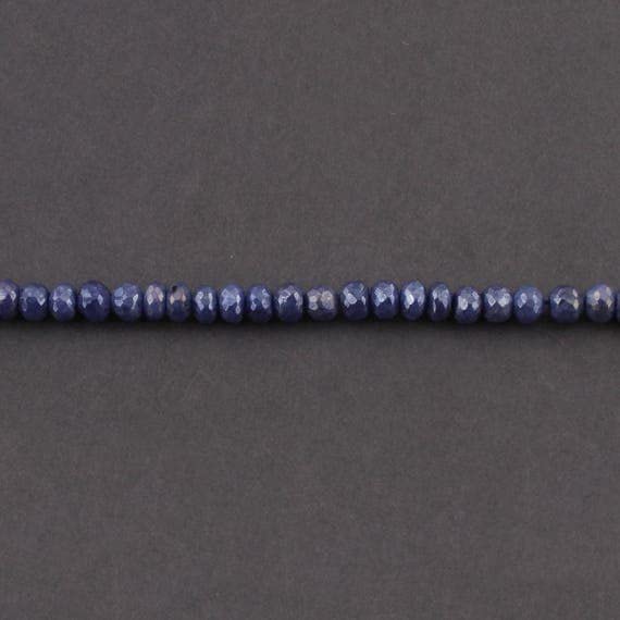 Perles chalcédoine bleue argentée facettées de 7mm pour bijoux de luxe