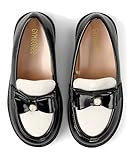 Gymboree,Girls and Toddler Slip On Loafer,Black/White,7