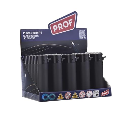 Pack de 25 Mecheros Redondos Recargables con Piedra Reemplazable Exclusivo EN DISPAU (Black Rubber)