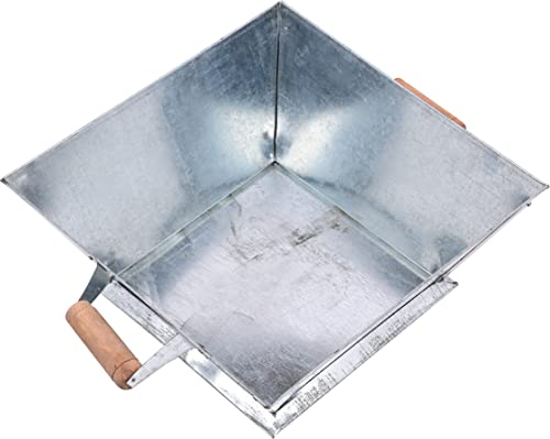 Image of Handmade Heavy Quality Iron Havan Kund with Wooden Handle for Home Puja (Size (15 Inch))