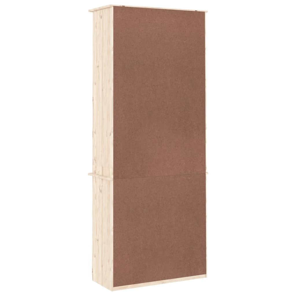 vidaXL Librería con cajones Alta Madera Maciza de Pino 77x35x186,5 cm