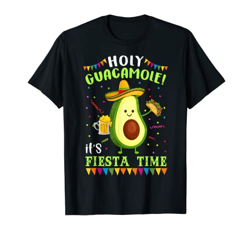 Para hombres y mujeres camiseta Holy Guacamole It's Fiesta Time Camiseta