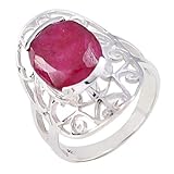 joyas plata belle pierre précieuse de forme ovale une pierre facettée bague de jaspe rouge - bague en argent 925 jaspe rouge - naissance août leo astrologie belle bague de pierres précieuses