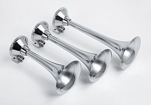 MPC Train Horn Kit - Triple Air Horns for Car or Truck. Includes 110 PSI Air System