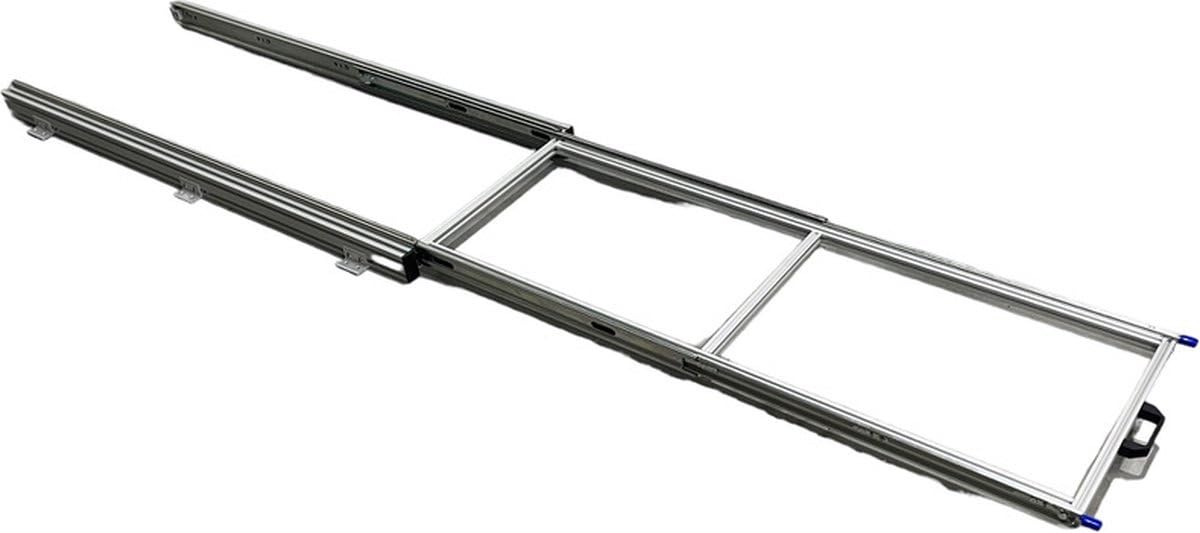 Plateau coulissant en aluminium pour camping-car 120x40 cm - capacité de charge 130 kg