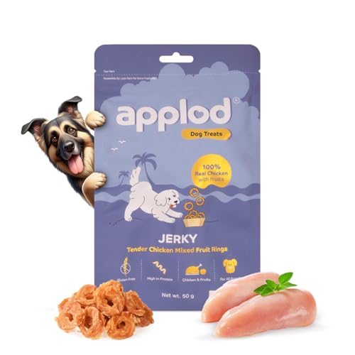 Image of Tender Chicken Mix Fruit Rings Dog Treats | Made Chicken Breast | High Protein, Low Fat, Grain-Free Reward Snack for Dogs | 50g